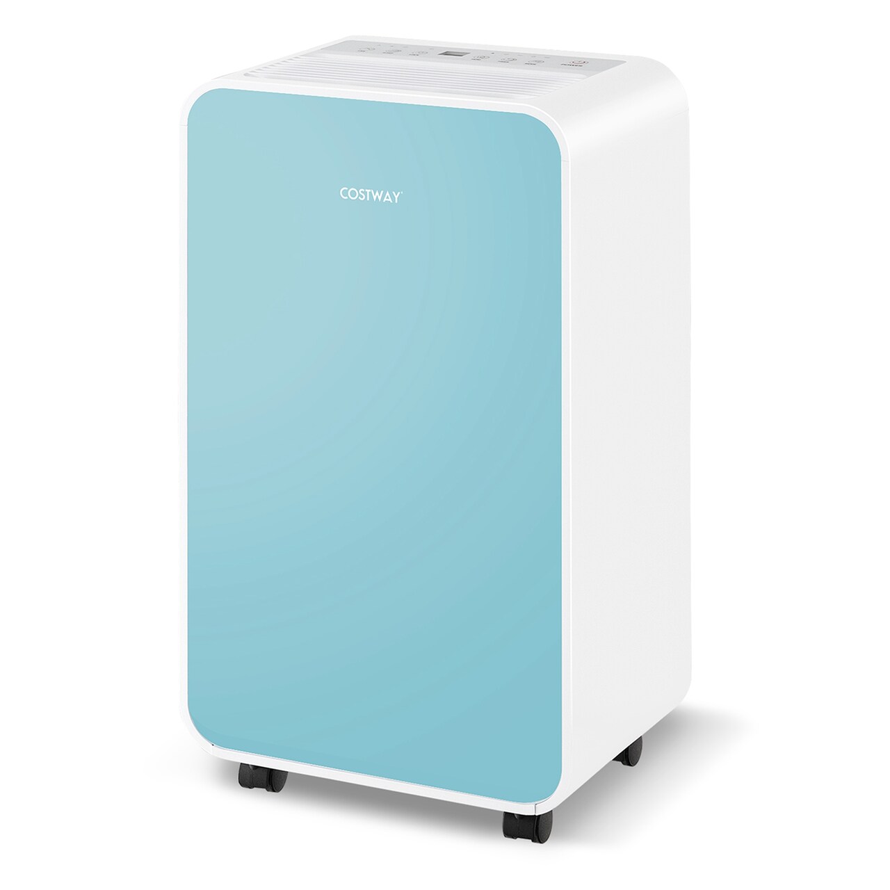 Costway Dehumidifier for Home Basement 9-Pint(DOE)/Day 3 Modes Portable up to 2500 Sq. Ft Blue/Pink/Yellow (MAX32Pint at 95°F, 90%RH)